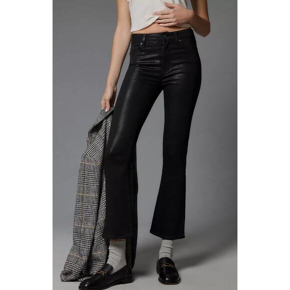 NWT PAIGE Claudine High-Rise Kick-Flare Black Jeans - 24 waist - Picture 2 of 5